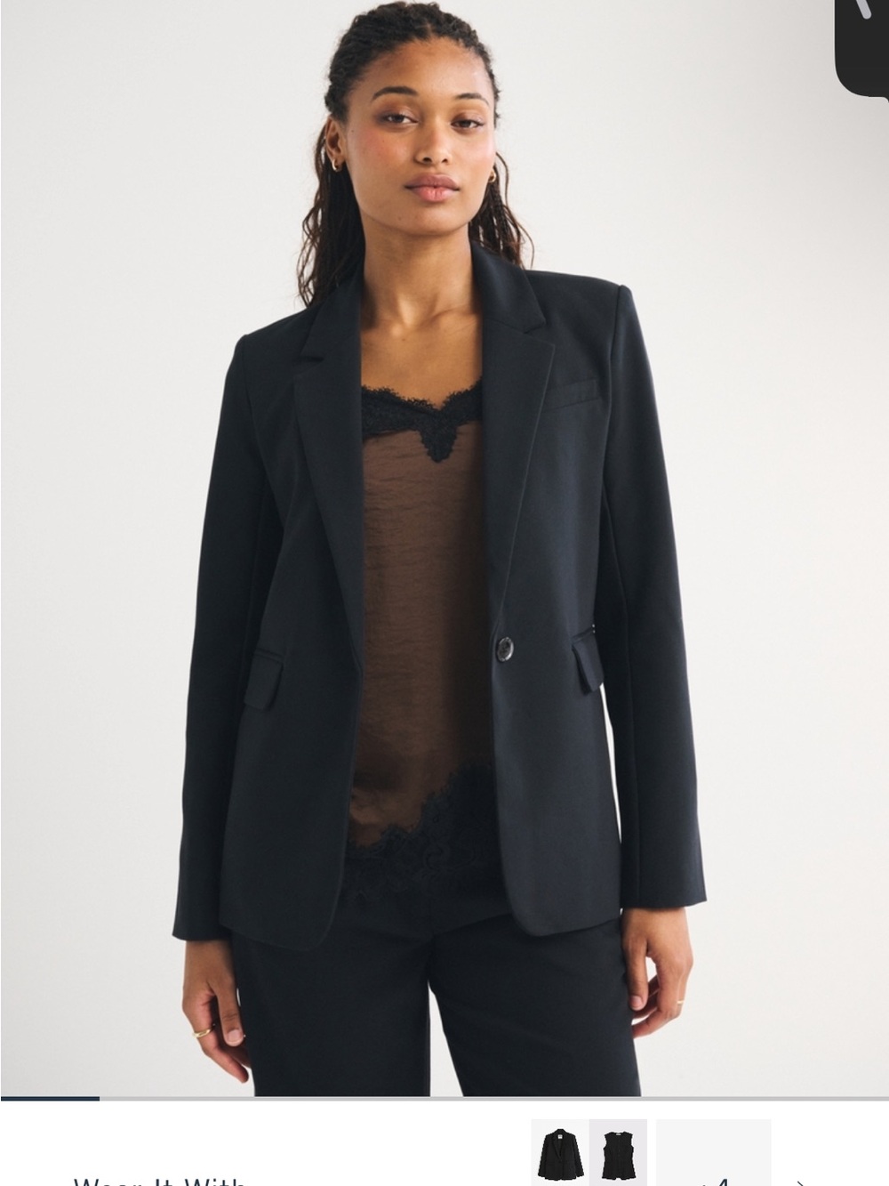 abercrombie black classic suiting blazer